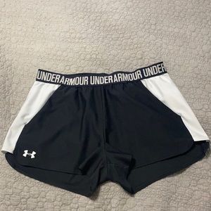Under Armour Black and White Play Up Shorts